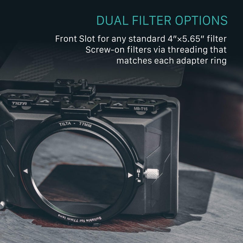 Tilta Mini Matte Box | 15mm Rod Adapter & 4 Lens Adapters | Lightweight | Filter Support | Top Flag | Dual Cold Shoe Mount | Designed for Mirrorless, DSLR | MB-T15 - Image 4